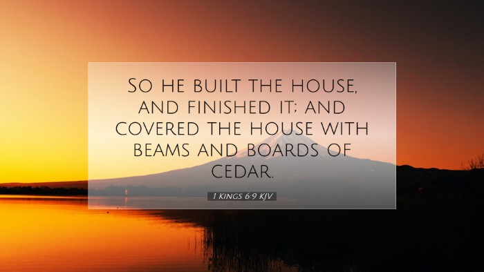 Picture 07 - 1 Kings 6:9 KJV Desktop Wallpaper - So he built the house, and finished it; and - Desktop Bible Verse Wallpaper