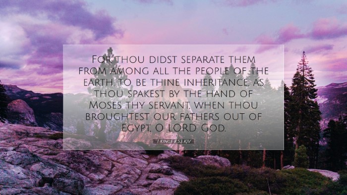 Picture 07 - 1 Kings 8:53 KJV Desktop Wallpaper - For thou didst separate them from among all the - Desktop Bible Verse Wallpaper