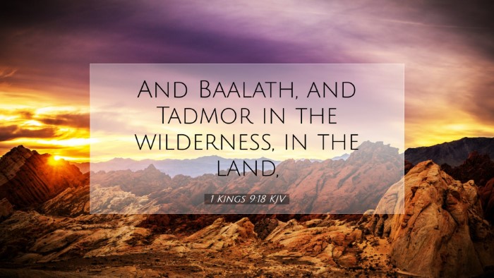 Picture 07 - 1 Kings 9:18 KJV Desktop Wallpaper - And Baalath, and Tadmor in the wilderness, in the - Desktop Bible Verse Wallpaper