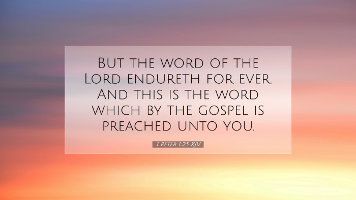 Picture 07 - 1 Peter 1:25 KJV Desktop Wallpaper - But the word of the Lord endureth for ever. And - Desktop Bible Verse Wallpaper