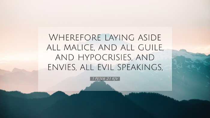 Picture 07 - 1 Peter 2:1 KJV Desktop Wallpaper - Wherefore laying aside all malice, and all guile, - Desktop Bible Verse Wallpaper