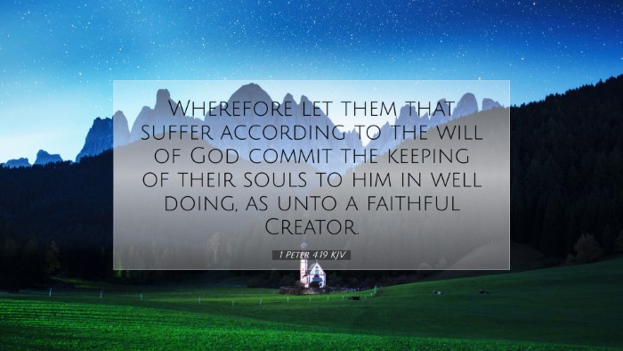 Picture 07 - 1 Peter 4:19 KJV Desktop Wallpaper - Wherefore let them that suffer according to the - Desktop Bible Verse Wallpaper