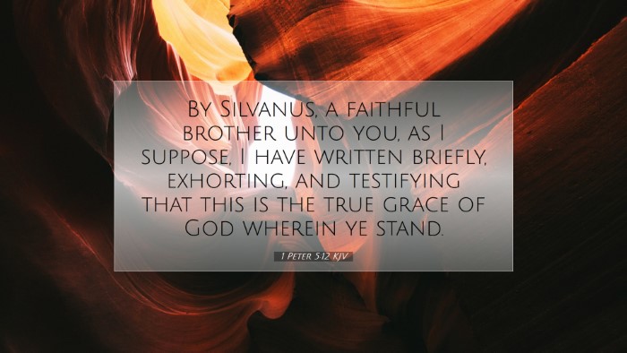 Picture 07 - 1 Peter 5:12 KJV Desktop Wallpaper - By Silvanus, a faithful brother unto you, as I - Desktop Bible Verse Wallpaper