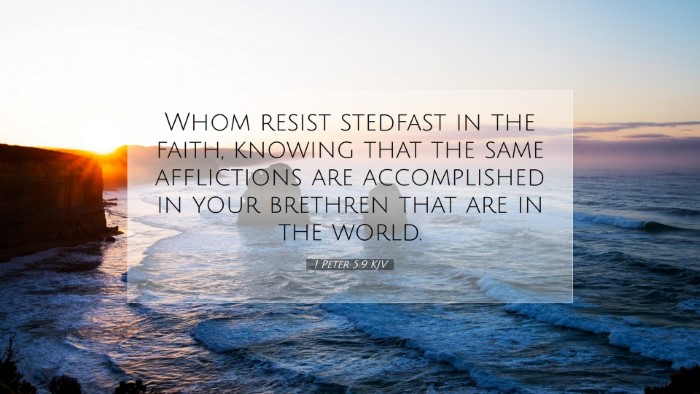 Picture 07 - 1 Peter 5:9 KJV Desktop Wallpaper - Whom resist stedfast in the faith, knowing that - Desktop Bible Verse Wallpaper
