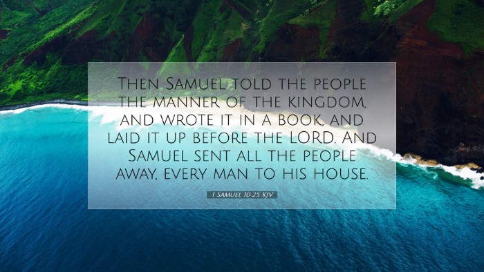 Picture 07 - 1 Samuel 10:25 KJV Desktop Wallpaper - Then Samuel told the people the manner of the - Desktop Bible Verse Wallpaper