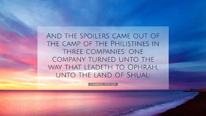 Picture 07 - 1 Samuel 13:17 KJV Desktop Wallpaper - And the spoilers came out of the camp of the - Desktop Bible Verse Wallpaper