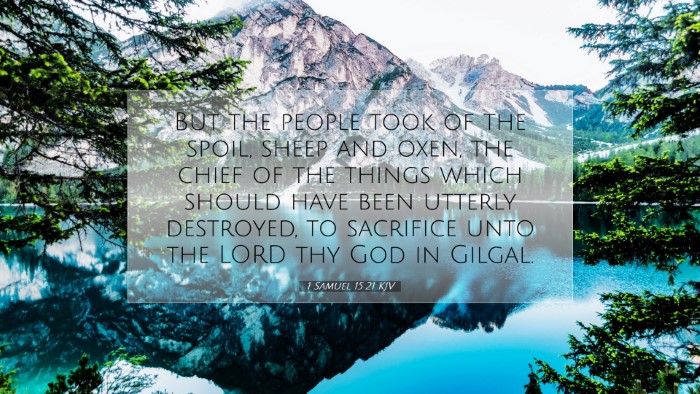 Picture 07 - 1 Samuel 15:21 KJV Desktop Wallpaper - But the people took of the spoil, sheep and oxen, - Desktop Bible Verse Wallpaper