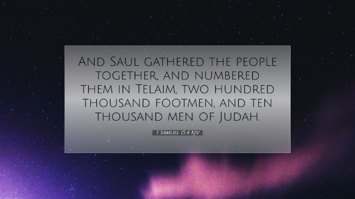 Picture 07 - 1 Samuel 15:4 KJV Desktop Wallpaper - And Saul gathered the people together, and - Desktop Bible Verse Wallpaper
