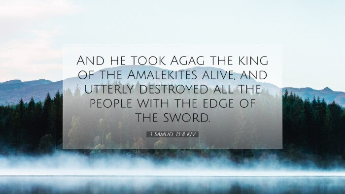 Picture 07 - 1 Samuel 15:8 KJV Desktop Wallpaper - And he took Agag the king of the Amalekites - Desktop Bible Verse Wallpaper