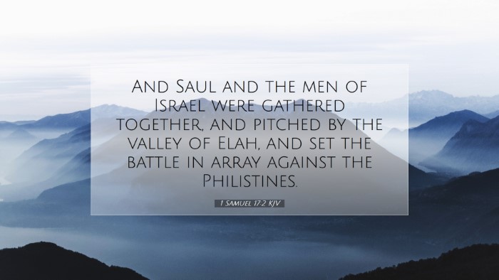 Picture 07 - 1 Samuel 17:2 KJV Desktop Wallpaper - And Saul and the men of Israel were gathered - Desktop Bible Verse Wallpaper