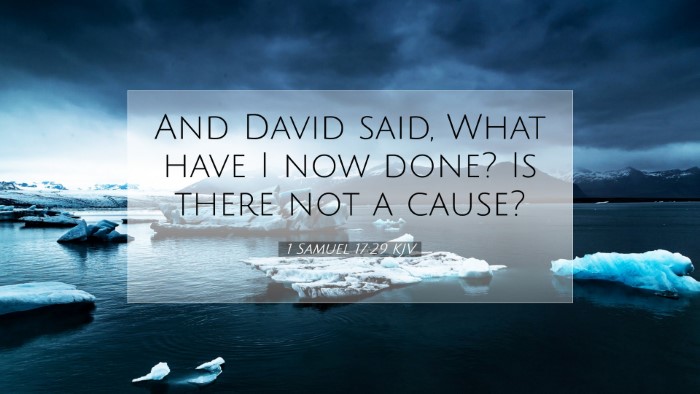 Picture 07 - 1 Samuel 17:29 KJV Desktop Wallpaper - And David said, What have I now done? Is there - Desktop Bible Verse Wallpaper