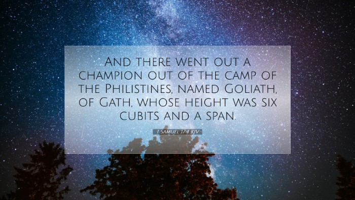 Picture 07 - 1 Samuel 17:4 KJV Desktop Wallpaper - And there went out a champion out of the camp of - Desktop Bible Verse Wallpaper