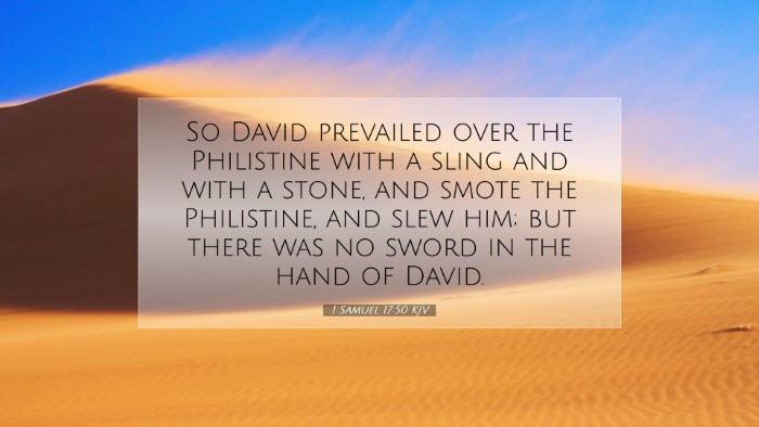 Picture 07 - 1 Samuel 17:50 KJV Desktop Wallpaper - So David prevailed over the Philistine with a - Desktop Bible Verse Wallpaper