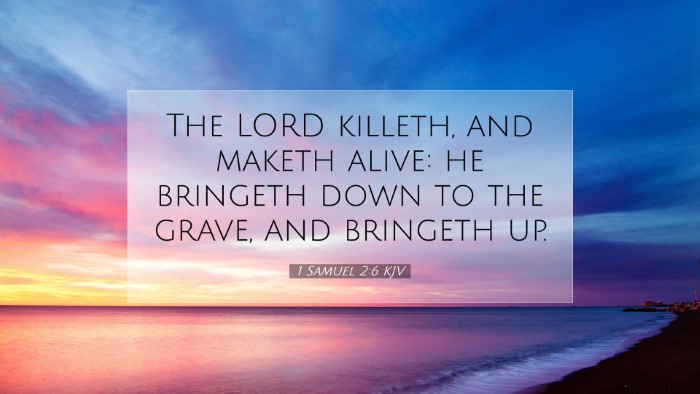 Picture 07 - 1 Samuel 2:6 KJV Desktop Wallpaper - The LORD killeth, and maketh alive: he bringeth - Desktop Bible Verse Wallpaper