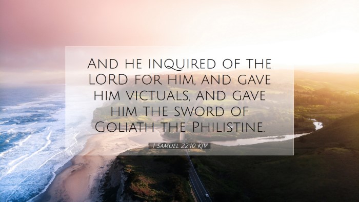 Picture 07 - 1 Samuel 22:10 KJV Desktop Wallpaper - And he inquired of the LORD for him, and gave him - Desktop Bible Verse Wallpaper