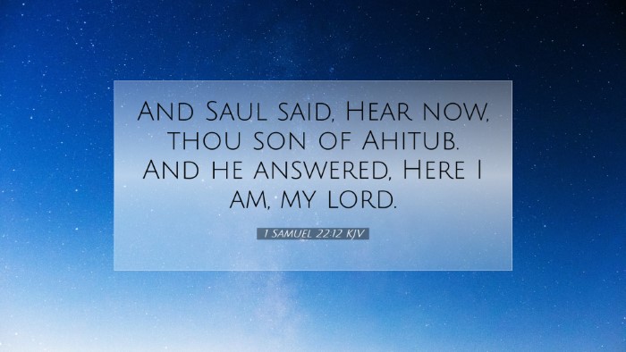 Picture 07 - 1 Samuel 22:12 KJV Desktop Wallpaper - And Saul said, Hear now, thou son of Ahitub. And - Desktop Bible Verse Wallpaper
