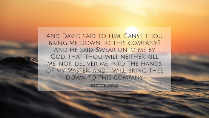 Picture 07 - 1 Samuel 30:15 KJV Desktop Wallpaper - And David said to him, Canst thou bring me down - Desktop Bible Verse Wallpaper