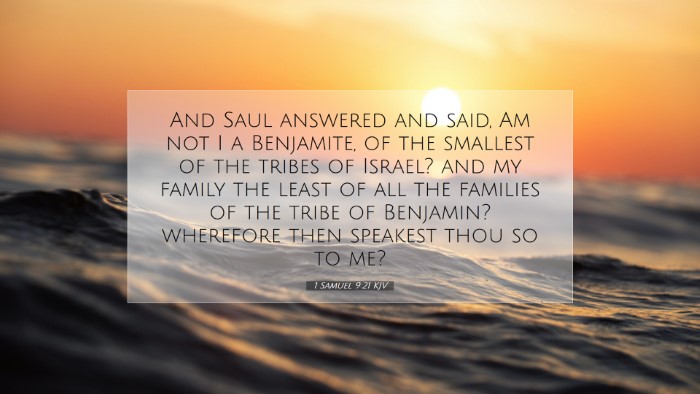 Picture 07 - 1 Samuel 9:21 KJV Desktop Wallpaper - And Saul answered and said, Am not I a Benjamite, - Desktop Bible Verse Wallpaper