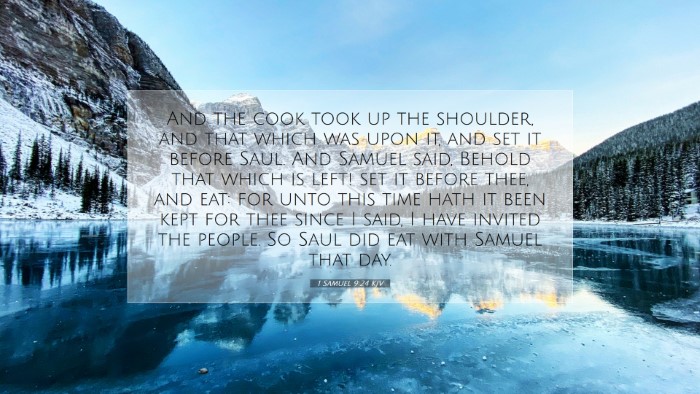 Picture 07 - 1 Samuel 9:24 KJV Desktop Wallpaper - And the cook took up the shoulder, and that which - Desktop Bible Verse Wallpaper