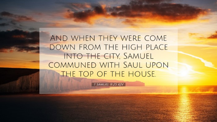 Picture 07 - 1 Samuel 9:25 KJV Desktop Wallpaper - And when they were come down from the high place - Desktop Bible Verse Wallpaper