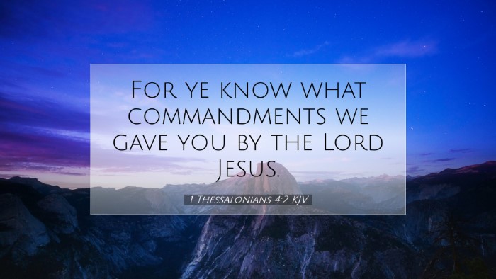 Picture 07 - 1 Thessalonians 4:2 KJV Desktop Wallpaper - For ye know what commandments we gave you by the - Desktop Bible Verse Wallpaper