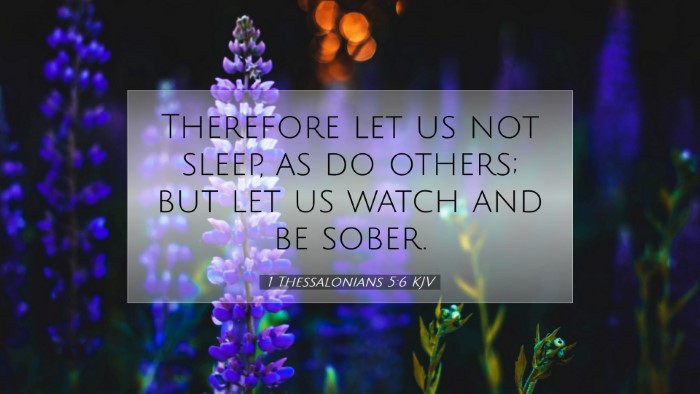 Picture 07 - 1 Thessalonians 5:6 KJV Desktop Wallpaper - Therefore let us not sleep, as do others; but let - Desktop Bible Verse Wallpaper