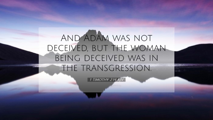 Picture 07 - 1 Timothy 2:14 KJV Desktop Wallpaper - And Adam was not deceived, but the woman being - Desktop Bible Verse Wallpaper
