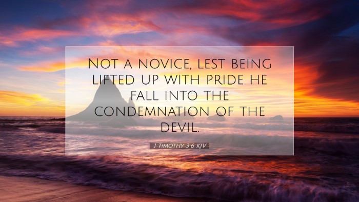 Picture 07 - 1 Timothy 3:6 KJV Desktop Wallpaper - Not a novice, lest being lifted up with pride he - Desktop Bible Verse Wallpaper