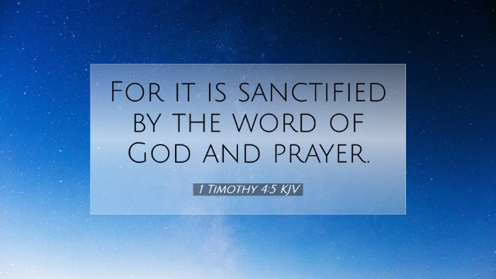 Picture 07 - 1 Timothy 4:5 KJV Desktop Wallpaper - For it is sanctified by the word of God and - Desktop Bible Verse Wallpaper