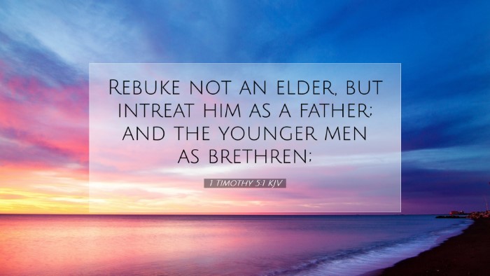 Picture 07 - 1 Timothy 5:1 KJV Desktop Wallpaper - Rebuke not an elder, but intreat him as a father; - Desktop Bible Verse Wallpaper