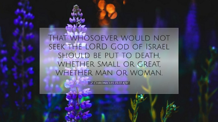 Picture 07 - 2 Chronicles 15:13 KJV Desktop Wallpaper - That whosoever would not seek the LORD God of - Desktop Bible Verse Wallpaper
