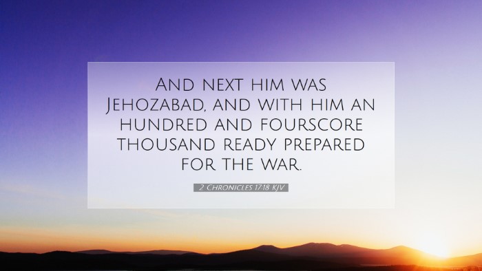 Picture 07 - 2 Chronicles 17:18 KJV Desktop Wallpaper - And next him was Jehozabad, and with him an - Desktop Bible Verse Wallpaper