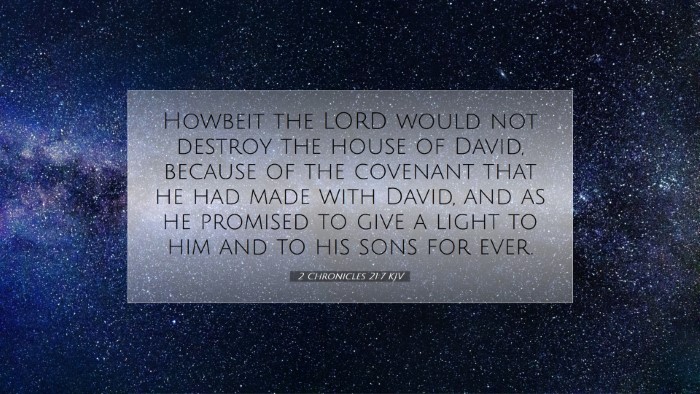 Picture 07 - 2 Chronicles 21:7 KJV Desktop Wallpaper - Howbeit the LORD would not destroy the house of - Desktop Bible Verse Wallpaper