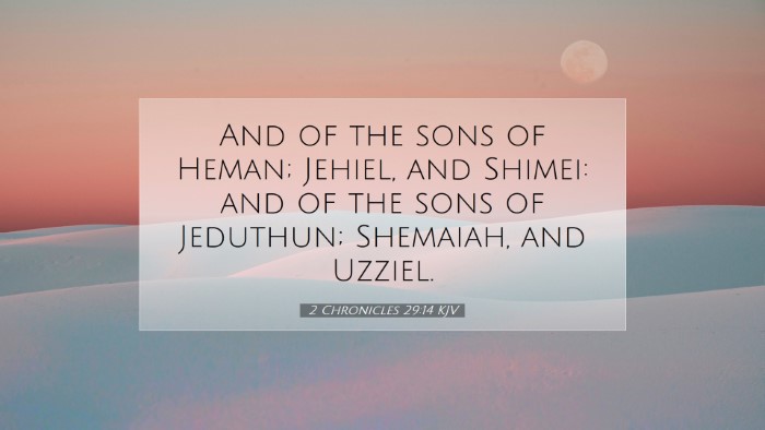 Picture 07 - 2 Chronicles 29:14 KJV Desktop Wallpaper - And of the sons of Heman; Jehiel, and Shimei: and - Desktop Bible Verse Wallpaper