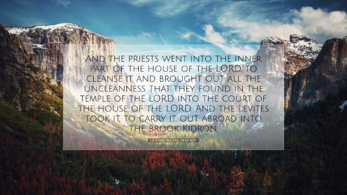 Picture 07 - 2 Chronicles 29:16 KJV Desktop Wallpaper - And the priests went into the inner part of the - Desktop Bible Verse Wallpaper
