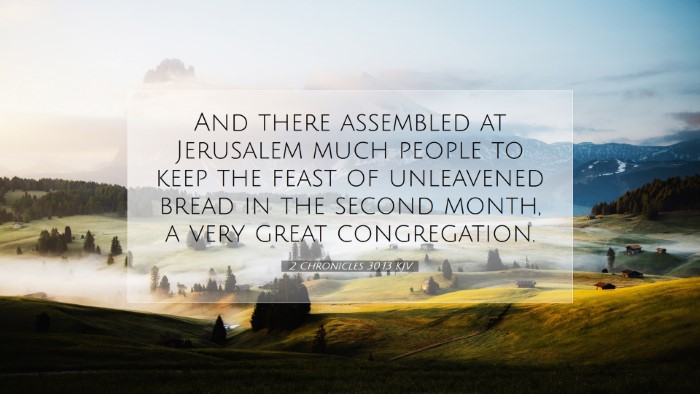 Picture 07 - 2 Chronicles 30:13 KJV Desktop Wallpaper - And there assembled at Jerusalem much people to - Desktop Bible Verse Wallpaper