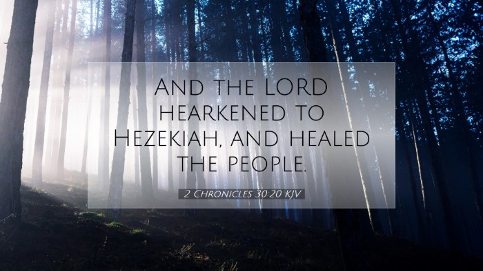Picture 07 - 2 Chronicles 30:20 KJV Desktop Wallpaper - And the LORD hearkened to Hezekiah, and healed - Desktop Bible Verse Wallpaper