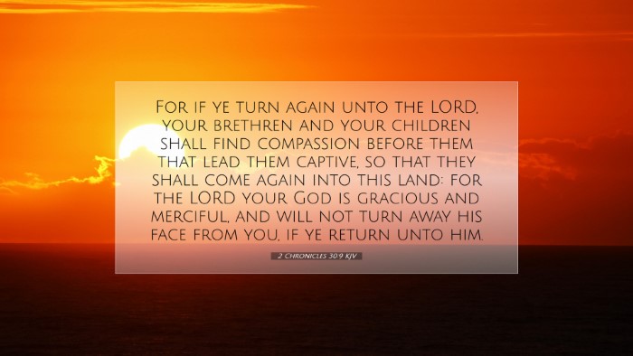Picture 07 - 2 Chronicles 30:9 KJV Desktop Wallpaper - For if ye turn again unto the LORD, your brethren - Desktop Bible Verse Wallpaper