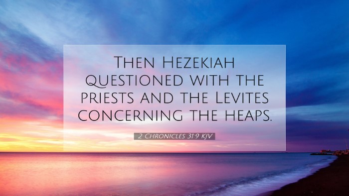 Picture 07 - 2 Chronicles 31:9 KJV Desktop Wallpaper - Then Hezekiah questioned with the priests and the - Desktop Bible Verse Wallpaper