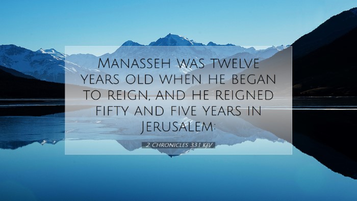 Picture 07 - 2 Chronicles 33:1 KJV Desktop Wallpaper - Manasseh was twelve years old when he began to - Desktop Bible Verse Wallpaper