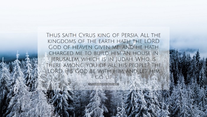 Picture 07 - 2 Chronicles 36:23 KJV Desktop Wallpaper - Thus saith Cyrus king of Persia, All the kingdoms - Desktop Bible Verse Wallpaper