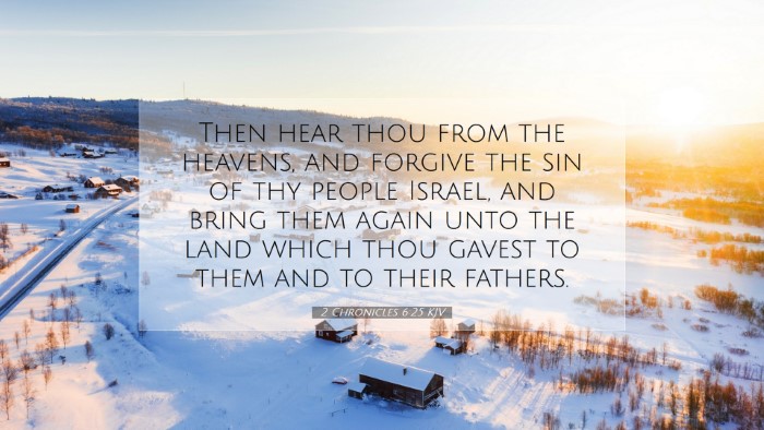 Picture 07 - 2 Chronicles 6:25 KJV Desktop Wallpaper - Then hear thou from the heavens, and forgive the - Desktop Bible Verse Wallpaper