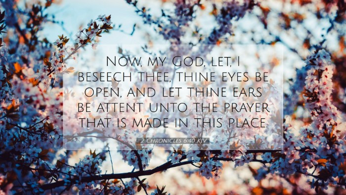 Picture 07 - 2 Chronicles 6:40 KJV Desktop Wallpaper - Now, my God, let, I beseech thee, thine eyes be - Desktop Bible Verse Wallpaper