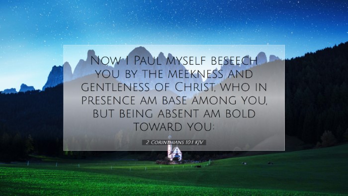 Picture 07 - 2 Corinthians 10:1 KJV Desktop Wallpaper - Now I Paul myself beseech you by the meekness and - Desktop Bible Verse Wallpaper