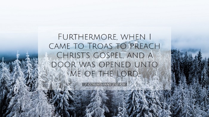 Picture 07 - 2 Corinthians 2:12 KJV Desktop Wallpaper - Furthermore, when I came to Troas to preach - Desktop Bible Verse Wallpaper