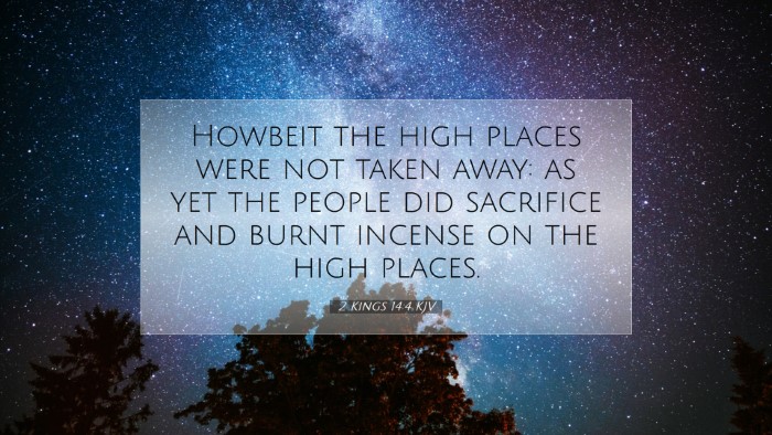 Picture 07 - 2 Kings 14:4 KJV Desktop Wallpaper - Howbeit the high places were not taken away: as - Desktop Bible Verse Wallpaper