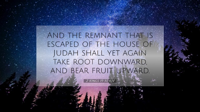 Picture 07 - 2 Kings 19:30 KJV Desktop Wallpaper - And the remnant that is escaped of the house of - Desktop Bible Verse Wallpaper