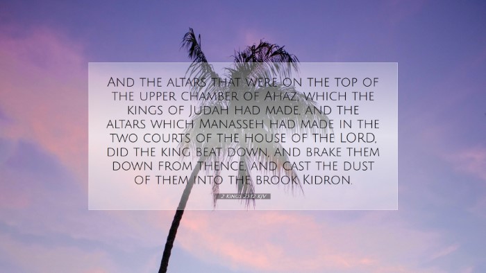 Picture 07 - 2 Kings 23:12 KJV Desktop Wallpaper - And the altars that were on the top of the upper - Desktop Bible Verse Wallpaper