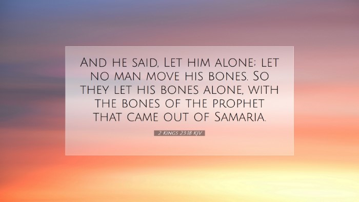Picture 07 - 2 Kings 23:18 KJV Desktop Wallpaper - And he said, Let him alone; let no man move his - Desktop Bible Verse Wallpaper