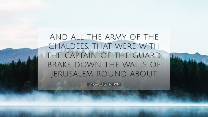 Picture 07 - 2 Kings 25:10 KJV Desktop Wallpaper - And all the army of the Chaldees, that were with - Desktop Bible Verse Wallpaper